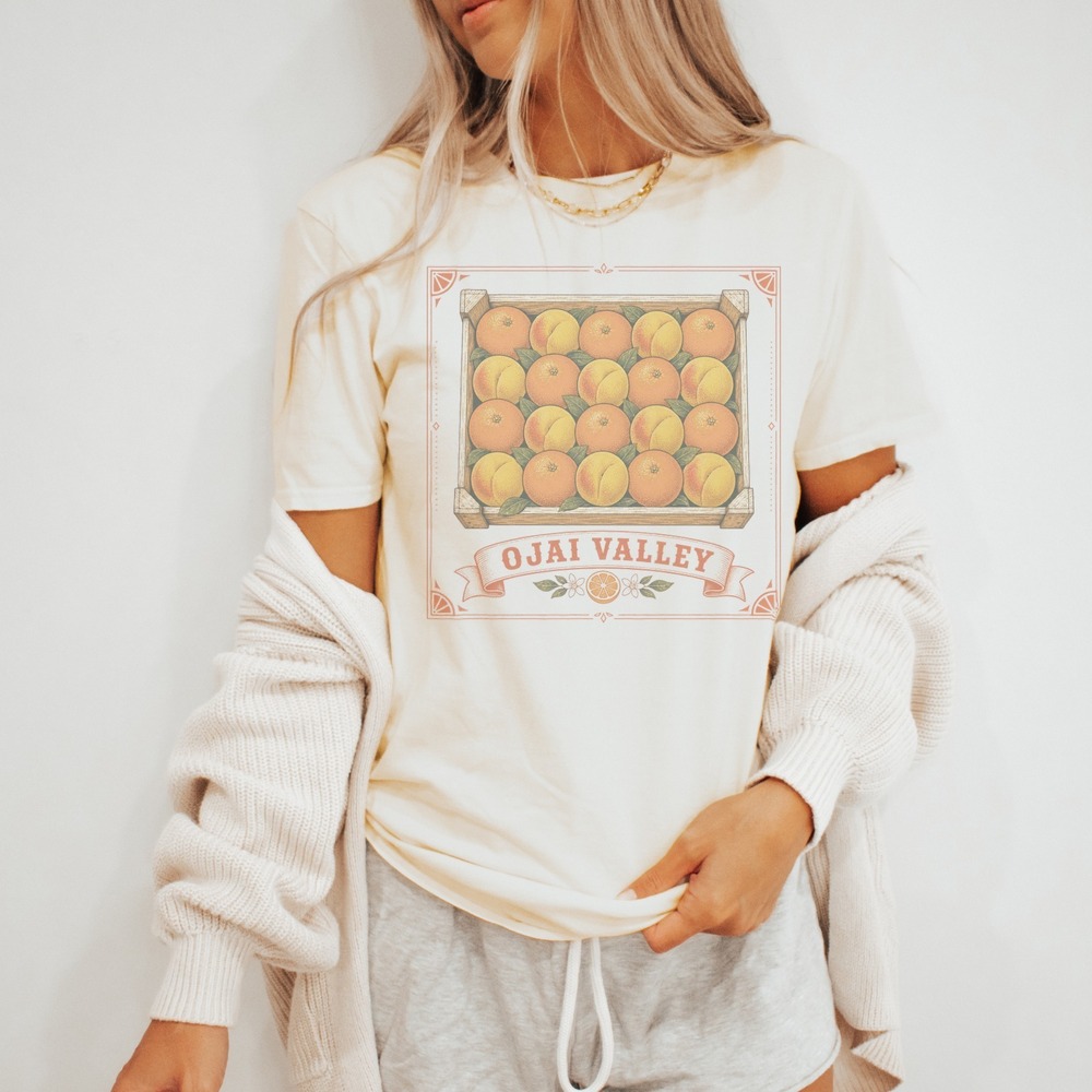 Ojai Valley Fruit Crate Vintage Style Graphic Tee